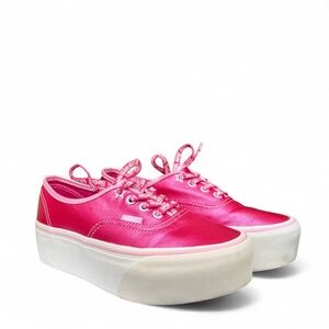Vans Authentic Platform Barbie hot pink fuchsia sneakers tennis shoes size 6.5